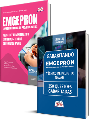 Combo EMGEPRON 2026 - Técnico de Projetos Navais - Assistente Administrativo (Material)