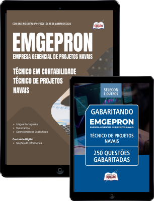 Combo EMGEPRON 2026 - Técnico de Projetos Navais - Técnico de Contabilidade