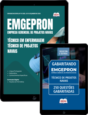 Combo EMGEPRON 2026 - Técnico de Projetos Navais - Técnico em Enfermagem