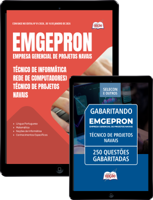 Combo EMGEPRON 2026 - Técnico de Projetos Navais - Técnico de Informática