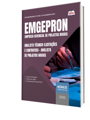 Combo EMGEPRON 2026 - Analista de Projetos Navais - Analista Técnico (Licitações e Contratos)
