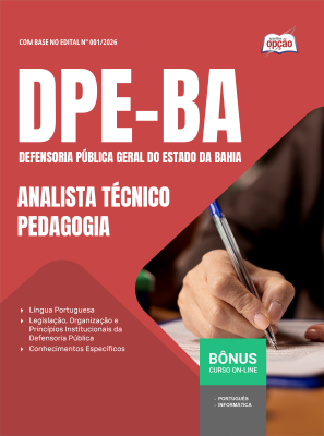 Apostila DPE-BA 2026 em PDF - Analista Técnico - Pedagogia