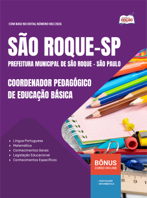 Apostila Prefeitura de São Roque - SP 2026 - Coordenador Pedagógico de Educação Básica