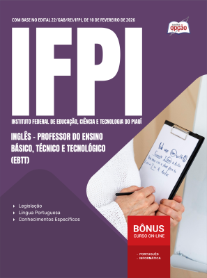 Apostila IFPI em PDF 2026 - Professor do Ensino Básico, Técnico e Tecnológico (EBTT) - Inglês