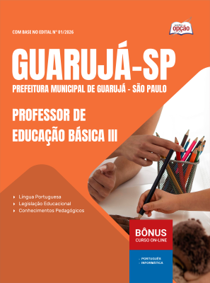 Apostila Prefeitura de Guarujá - SP em PDF 2026 - Professor de Educação Básica III