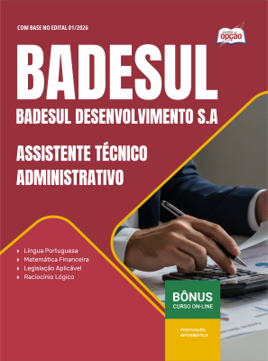 Apostila BADESUL 2026 - Assistente Técnico Administrativo