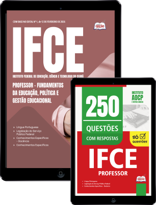 Combo IFCE 2026 - Professor - Fundamentos da Educação, Política e Gestão Educacional