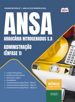 Apostila ANSA 2026 - Ênfase 1:  Administração