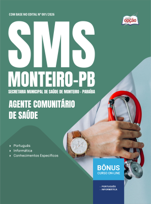 Apostila Prefeitura de Monteiro-PB em PDF 2026 - Agente Comunitário de Saúde (ACS)