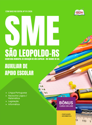Apostila Prefeitura de São Leopoldo - RS em PDF 2026 - Auxiliar de Apoio Escolar