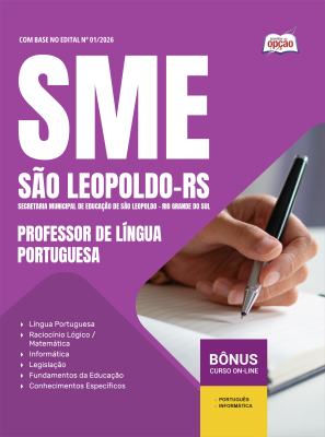 Apostila Prefeitura de São Leopoldo - RS 2026 - Professor de Língua Portuguesa