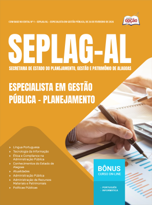 Apostila SEPLAG-AL 2026 - Especialista em Gestão Pública - Especialidade: Planejamento