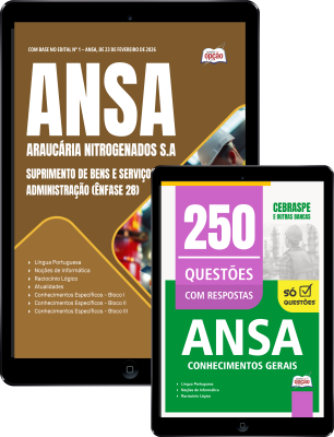 Combo ANSA 2026 - Ênfase 28: Suprimento de Bens e Serviços - Administração