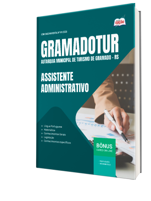 Apostila GRAMADOTUR 2026 - Assistente Administrativo