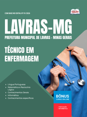 Apostila Prefeitura de Lavras - MG em PDF 2026 - Técnico de Enfermagem