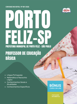 Apostila Prefeitura de Porto Feliz - SP em PDF 2026 - Professor de Educação Básica I
