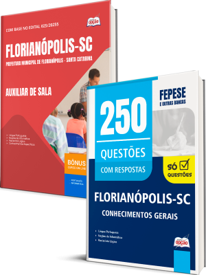 Combo Prefeitura de Florianópolis - SC 2026 - Auxiliar de Sala