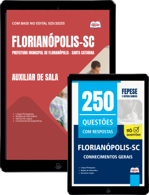 Combo Prefeitura de Florianópolis - SC 2026 - Auxiliar de Sala