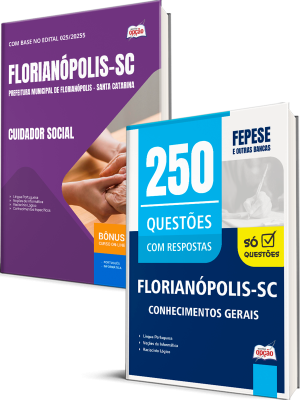 Combo Prefeitura de Florianópolis - SC 2026 - Cuidador Social