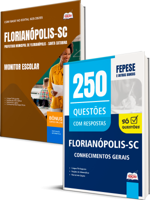 Combo Prefeitura de Florianópolis - SC 2026 - Monitor Escolar