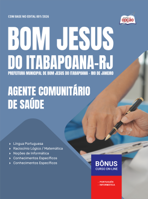 Apostila Prefeitura de Bom Jesus do Itabapoana-RJ em PDF 2026 - Agente Comunitário de Saúde