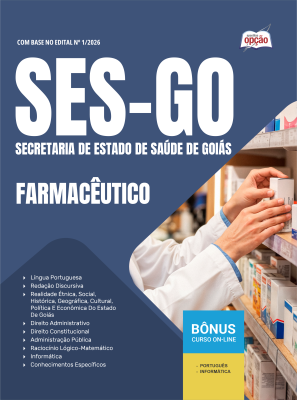 Apostila SES-GO em PDF 2026 - Categoria II: Farmacêutico