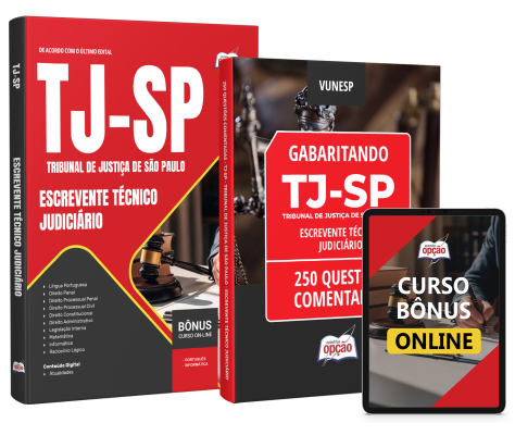 Combo TJ-SP 2026 - Escrevente Técnico Judiciário (Apostila + Caderno de Questões Comentadas)