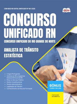 Apostila Unificado RN em PDF 2026 - Analista de Trânsito - Estatística