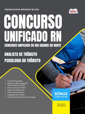 Apostila Unificado RN em PDF 2026 - Analista de Trânsito - Psicologia do Trânsito