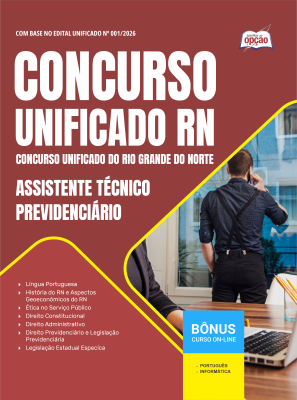 Apostila Unificado RN em PDF 2026 - Assistente Técnico Previdenciário