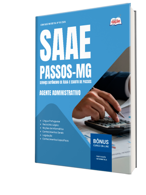Apostila SAAE Passos-MG 2026 - Agente Administrativo