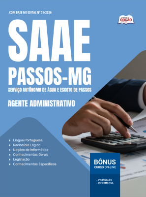 Apostila SAAE Passos-MG 2026 - Agente Administrativo