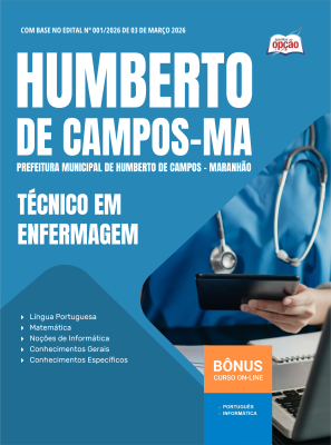 Apostila Prefeitura de Humberto de Campos-MA 2026 - Técnico em Enfermagem