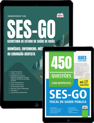 Combo SES-GO 2026 - Categoria I: Biomédico, Enfermeiro, Médico ou Cirurgião-Dentista