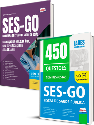 Combo SES-GO 2026 - Categoria III: Graduação em qualquer área, com especialização na área de Saúde