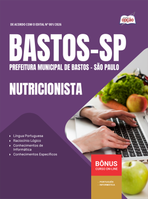 Apostila Prefeitura de Bastos - SP 2026 - Nutricionista
