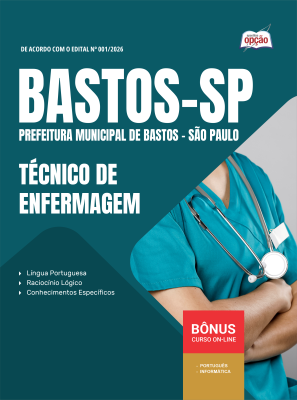 Apostila Prefeitura de Bastos - SP 2026 - Técnico de Enfermagem