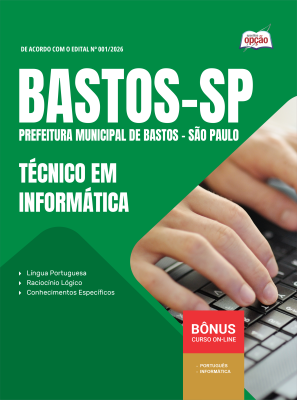 Apostila Prefeitura de Bastos - SP 2026 - Técnico em Informática