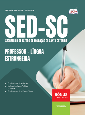 Apostila SED-SC em PDF 2026 - Professor - Língua Portuguesa e Literatura