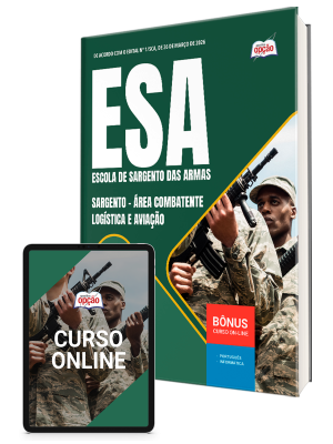 Apostila ESA 2026 - Curso de Formação de Sargento - Área: Combatente/Logística e Aviação