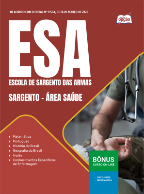 Apostila ESA 2026 - Curso de Formação de Sargento - Área: Saúde