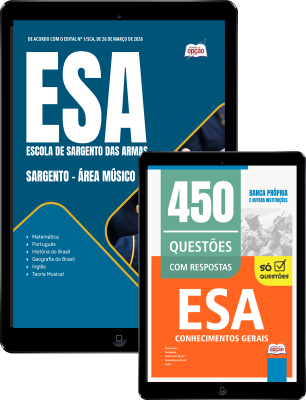 Combo ESA 2026 - Curso de Formação de Sargento - Área: Músico