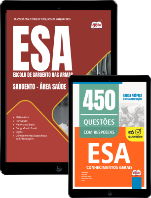 Combo ESA 2026 - Curso de Formação de Sargento - Área: Saúde