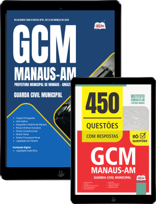 Combo Prefeitura de Manaus - AM 2026 - Guarda Municipal