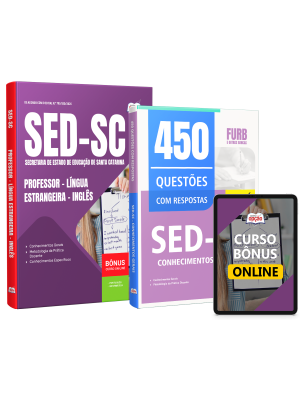 Combo SED-SC 2026 - Professor - Língua Estrangeira - Inglês