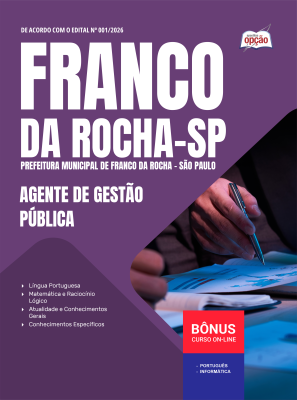Apostila Prefeitura de Franco da Rocha - SP 2026 - Agente de Gestão Pública