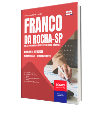 Apostila Prefeitura de Franco da Rocha - SP 2026 - Auxiliar de Atividades Operacionais - Administrativo