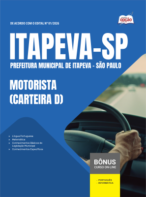 Apostila Prefeitura de Itapeva - SP 2026 - Motorista (CNH D)