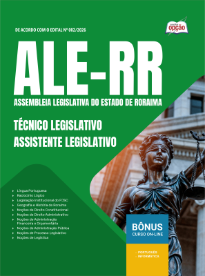 Apostila ALE-RR 2026 - Técnico Legislativo - Assistente Legislativo