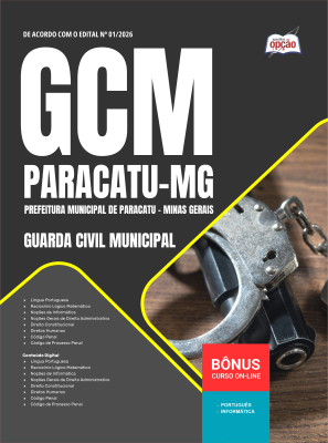 Apostila Prefeitura de Paracatu - MG 2026 - Guarda Civil Municipal